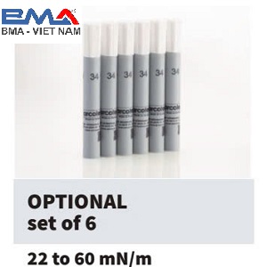 Bộ 6 cây bút thử đo sức căng bề mặt Arcotest Pink 22-60 dyne